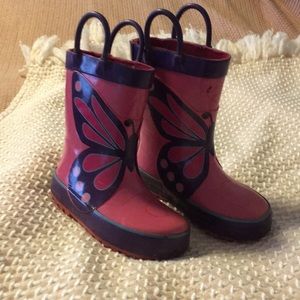 Butterfly Rain Boots Toddler 7